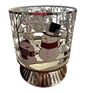 Bath & Body Works Snowman Forest Christmas 3-Wick Candle Sleeve Holder